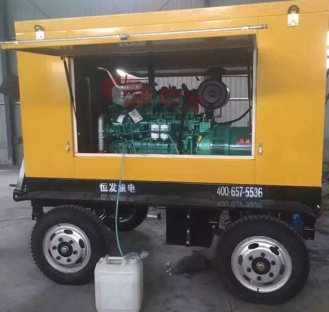 玉柴拖车120kw发电机用于房地产备用电源